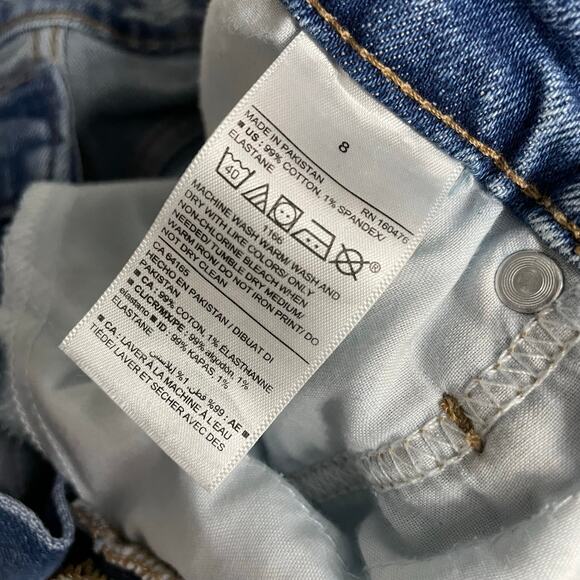 Old Navy Sky Hi Extra High Rise Straight Leg Raw Hem Ankle Stretch Jeans women 8 - Picture 13 of 16